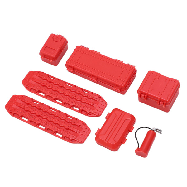 RC-auton simulointikoristesarja Simulointi Matkalaukku Työkalupakki Sammutin Escape Board -sarja 1/18 1/24 RC-autoille Punainen