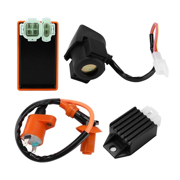 6-Pins CDI Modul Tændspolen 4-Pins Likrettere Starter Relæ Solenoid til 4-Takts 50cc 70cc 90cc 110cc 125cc ATV