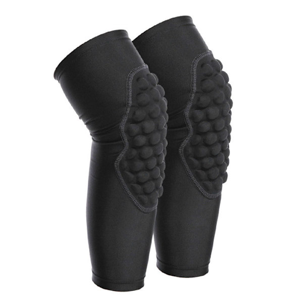Knäskydd för barn Halkfritt EVA benarmbågsskydd för utomhusbasket rullskridskor Svart M 36cm / 14.2in
