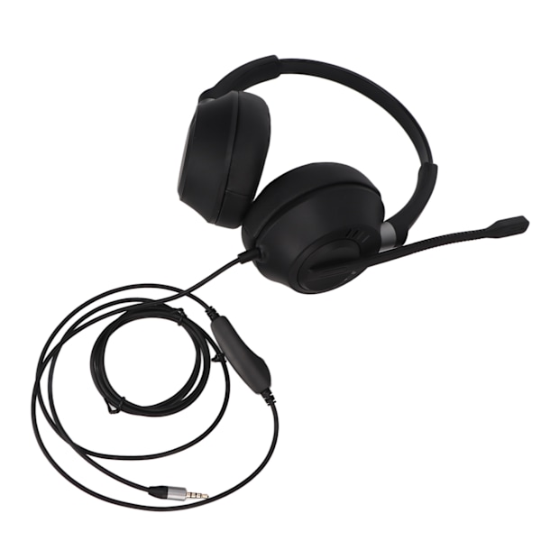 Binaural Kundtjänstheadset ENC Brusreducering 3,5 mm Kommunikationsheadset med HD-mikrofon för datorer