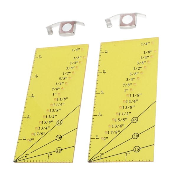 Linjal för sömmar - starkt magnetiskt rostfritt stål och genomskinlig akryl magnetisk sömguide