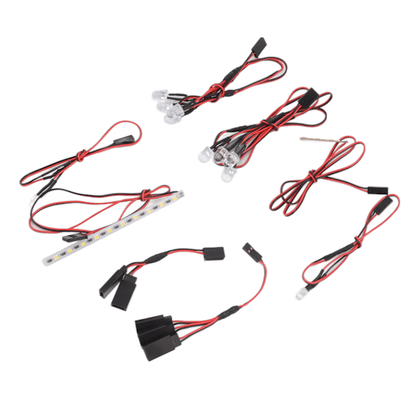 RC Front Baklysstang Hvit Rød Gul LED-lys Frontlykt Baklyslysstang For ZD Racing MX07 4WD 1/7 RC