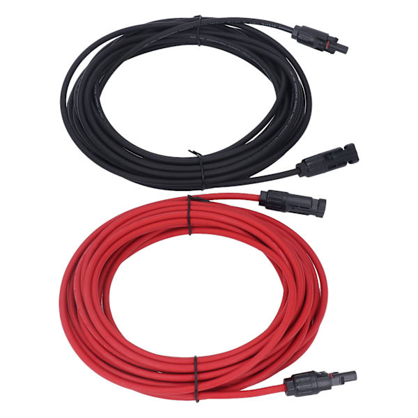 2kpl 12AWG 4mm² aurinkopaneelin jatkojohto Musta Punainen Aurinkoadapterin jatkojohto naarasliittimellä 1000VDC 10m / 32.8ft