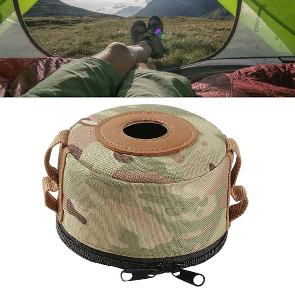 Mini gasstank beskyttelsesveske Varmeisolering Brenselssylinder oppbevaringsveske for utendørs camping Liten flat boks