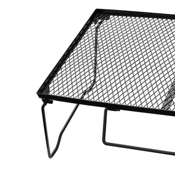 Camping Mesh Bord Sammenklappeligt Bærbart Jern Udendørs Netbord til Picnic Grill Havefest Simpelt Meshbord