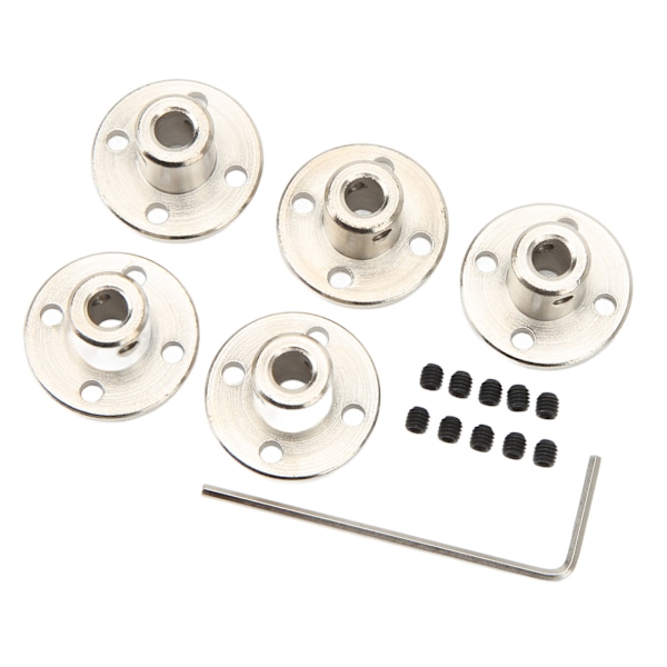 5 ST RC styraxelkoppling 5 mm innerdiameter stål RC flänskopplingskontakt för motor