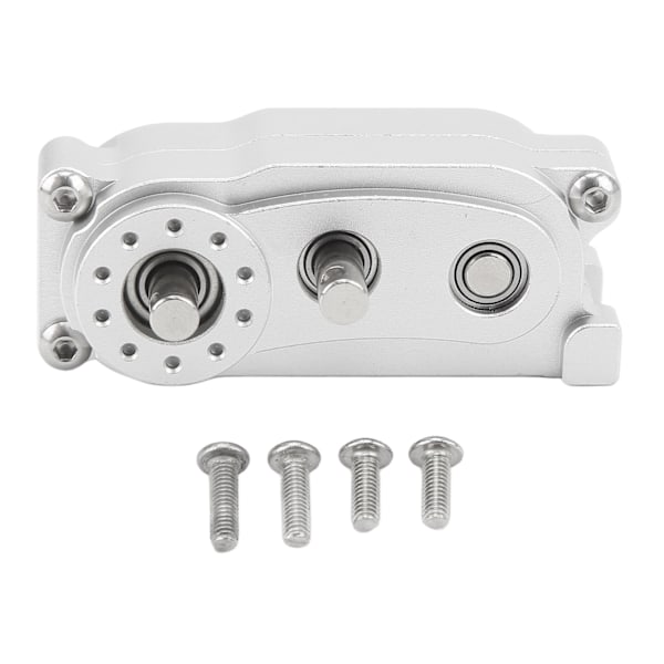 Växellåda överföringsväska 313 mm hjulbas 2-växlad CNC-bearbetad anodiserad aluminiumlegering RC-delar för Scx10 1/10 RC-bil Silver