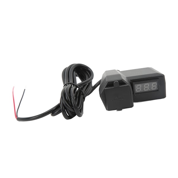 Motorcykel Telefonladdare Elcykel 3.1A Dubbel USB Telefonladdare Retrofit Kit med röd voltmeter