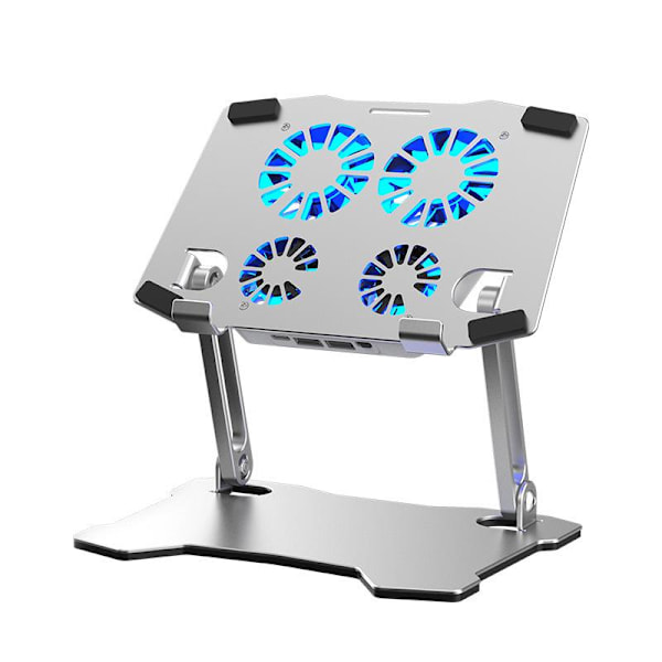 Universal Kølende Tablet Stand Justerbar Aluminium Computer Stand 4 Køleblæsere Bærbar Laptop Stand