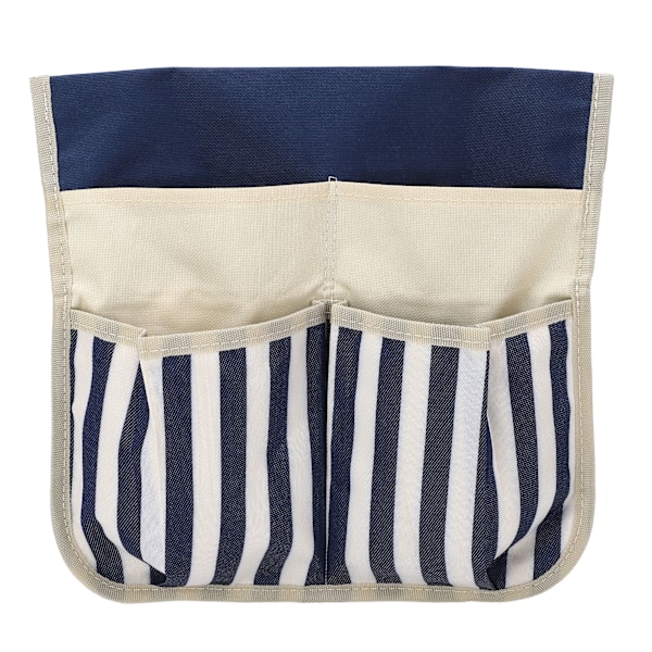 Trädgårdsbänkväska Hängande 600D Oxfordduk Högkapacitets Trädgårdsverktygsficka för saxförvaring Blue Stripe