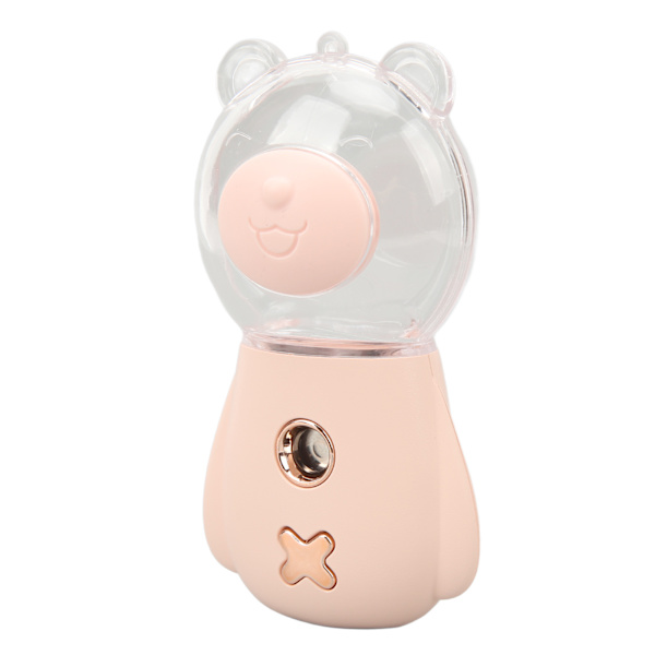 Nano Mist Sprayer Söpö Karhun Muoto 300ML USB Ilmankostutin Ihoa Kosteuttava Kasvojen Suihkutin Ajastimella Pinkki