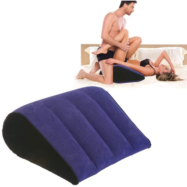 Triangel sexkudde för soffan, resekudde, hopfällbar, inga hål, uppblåsbar, sexleksak för par Manual pump