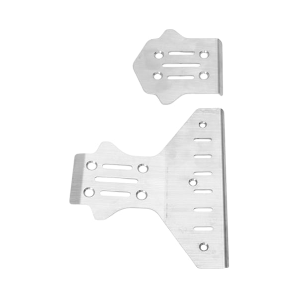 RC Chassis Armor Rostfritt stål Fram Bak RC Car Body Protector Armor för King Motor KM 1/7 RC Car Silver