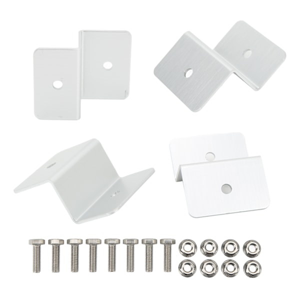 4 STK Solcellepanelbraketter aluminiumslegering Z-braketter for utendørs kraftgenereringssystem