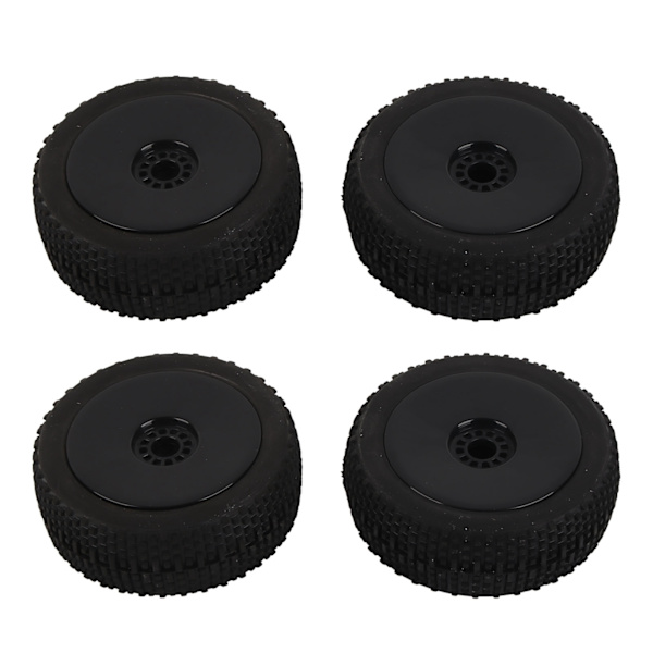4 kpl RC-kumirenkaita, vahva pito, korkea kulutuskestävyys, joustavat 17 mm:n pyörät Redcat Blackille