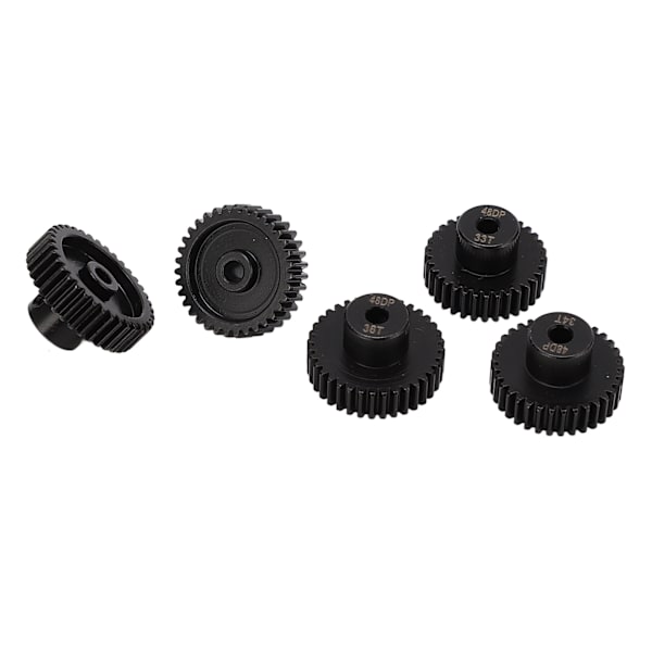 RC bil växelsatser Svart Låg ljudnivå Smidig rullande rostbeständig pinjong motor växel för fjärrkontroll modell bil