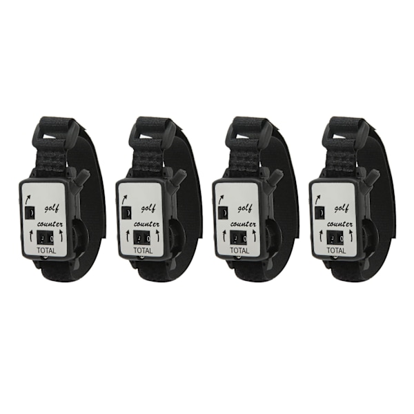4 STK Scour Counter-klokker Portable manuelle urformede slagtellere for golfere