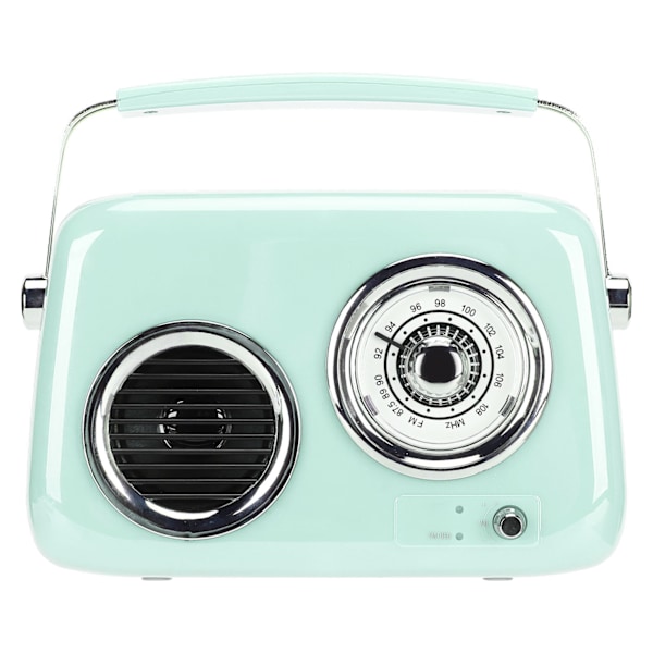 Retro Radio Bluetooth -kaiutin, kannettava HiFi-stereokaiutin, söpö vanhanaikainen radiokaiutin juhliin, ulkokäyttöön, mintunvihreä