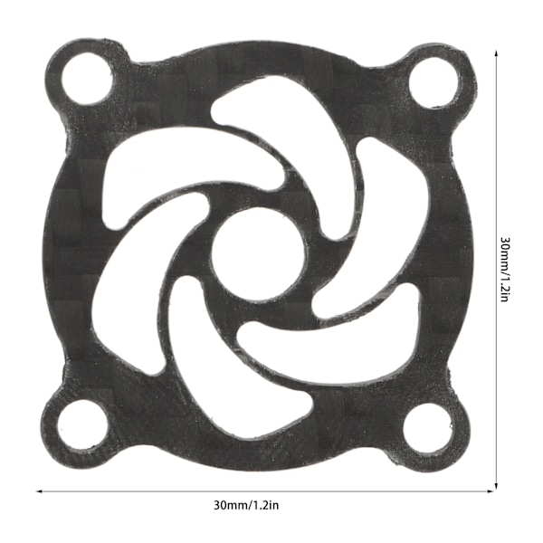 30x30 mm Kylfläktkåpa Kolfiber RC Elmotor Fläkt Värmeavledningsskydd B
