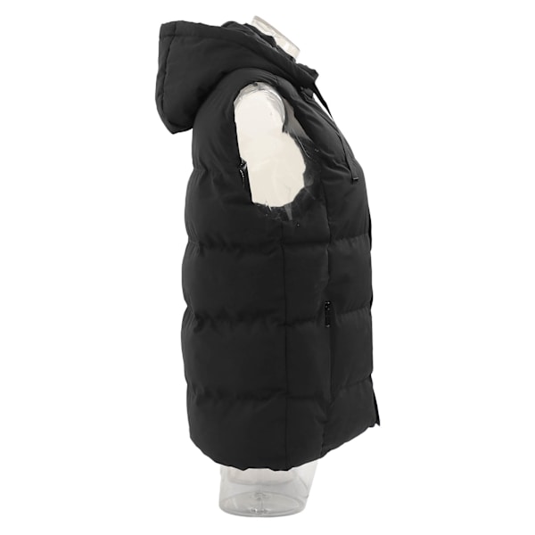 Oppvarmet vest hurtigvarmer jakke 7 områder karbonfiber konstant temperatur USB-port for utendørs skikjøring XL svart