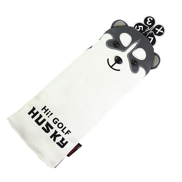 Golfhodebeskyttelse Vanntett søt hundeformet golfhodebeskyttelse PU superfleece golfputterbeskyttelse for utendørsbruk FW