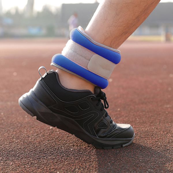 2 ST Handled Ankelvikter Styrketräning Osynliga handledsvikter Remmar för löpgymnastik Blå 0,6 kg/21,2 oz