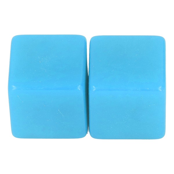 6st Blank tärningsuppsättning rätvinklig plast hexaedriska kuber Klassrumsbrädspel DIY Math Counting Undervisningsfest Gunst Kul Blå