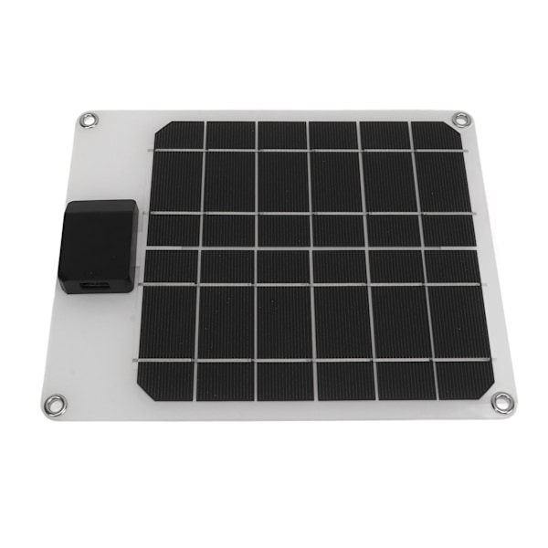 5W 5V Solcellepanel Monokrystallinsk Strømgeneratorpanel Batteriladersett for Bil Båt Henger Bobil Hvit