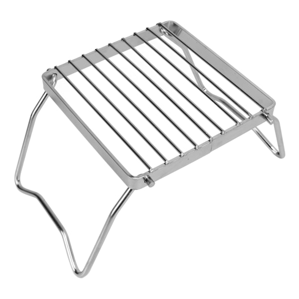 Sammenleggbar Bålpanne Grill Rustfritt Stål Sammenleggbar Camping Ovn Rist Stativ Nett for Grill Piknik Camping Backpacking