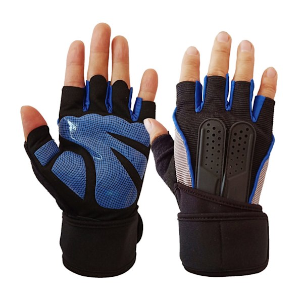 Träningshandskar Halvfinger Andas Anti Halk Snabbkoppling Säkra Humaniserade Unisex träningshandskar L