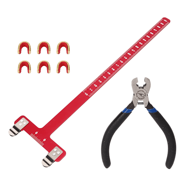 Bågsträng Nockningspunkter Tångsats T Linjal Nockningsspänne Tångsats Bågskytte Compound Trissa Båge Turning Kit Röd