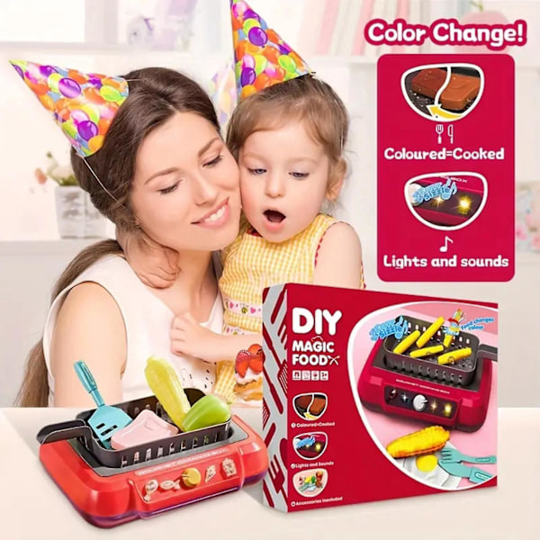 DIY leksak för barn, friteringsbox, batteridriven, rolig pedagogisk leksak, present till barnens dag