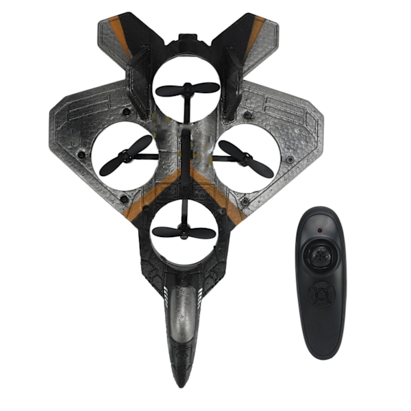 2,4 GHz Kids RC Seilflymodell LED-lys Stabil flyfjernkontroll Planleke med propell Sølv 2 batterier