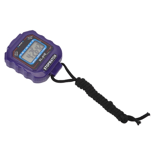 Elektronisk stopur Single Row 2 Display Sport Stopur Timer Atletik Konkurrence Ur Stopur med AG13 Knapbatteri XL 016 Blå