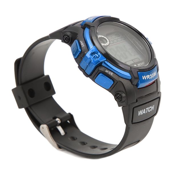 Sportklocka Digital LCD Elektronisk Watch Luminous Men Watch for Outdoor Activities Blue