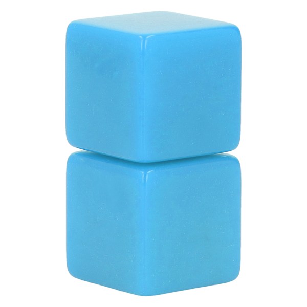 6st Blank tärningsuppsättning rätvinklig plast hexaedriska kuber Klassrumsbrädspel DIY Math Counting Undervisningsfest Gunst Kul Blå