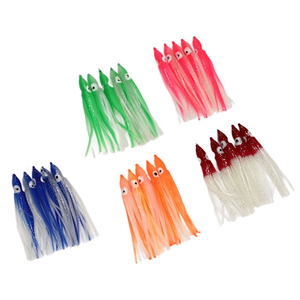 25st Fiskedrag Levande Design Silikonmaterial Bittåligt Lysande Fiskedrag för lax 10cm