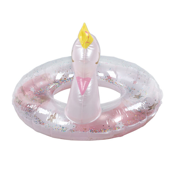 Uppblåsbar Simring med paljetter Förtjockad PVC Barn Pool Float Tube Summer Beach Toy