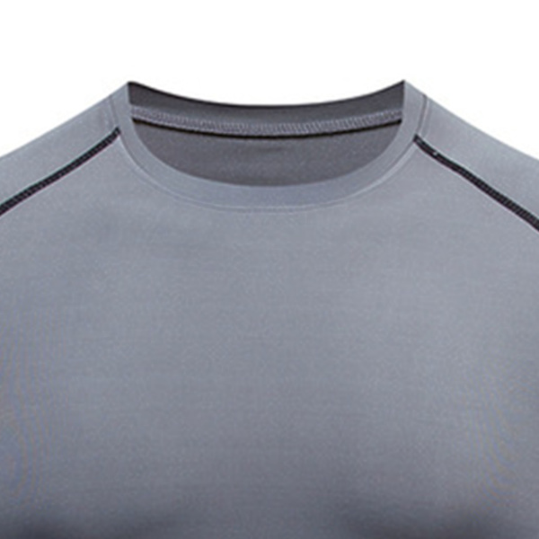 Cool Dry Kortärmade Compression Skjortor Sport T-shirts Toppar Atletisk träningströja Grå M