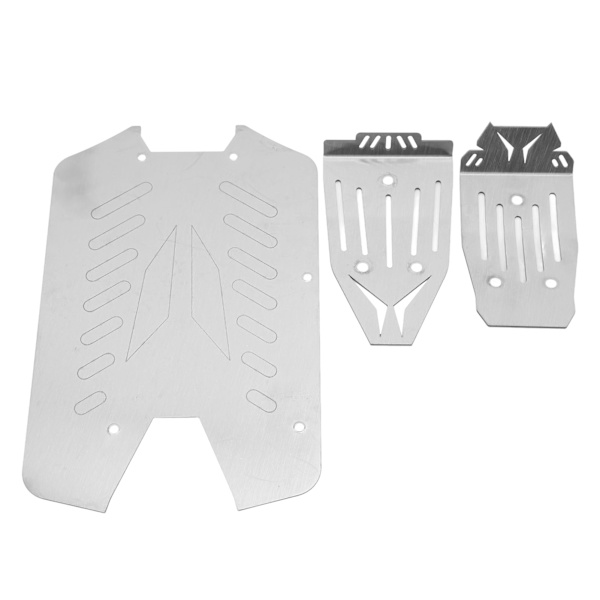 RC Skid Plate Rustfrit stål RC Chassis Armor Guard til Big Rock 1/10 RC Biler Sølv Udendørs