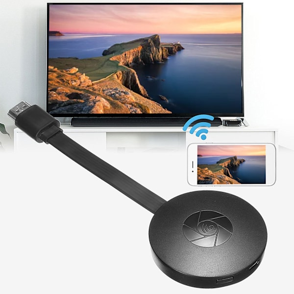 Trådløs skjerm-dongleadapter HD Multimedia Interface WiFi skjermspeiling mottakeradapter for telefon nettbrett bærbar PC