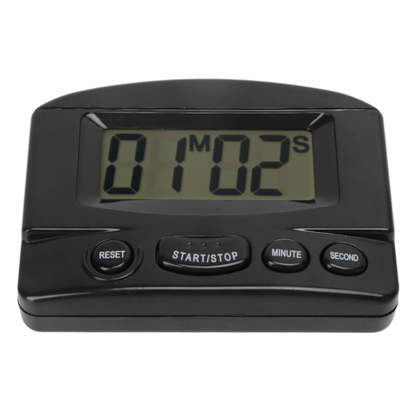 Køkkenur Høj lydstyrke Tid op og nedtælling Magnetisk design Multifunktionelt digitalt ur Timer Sort