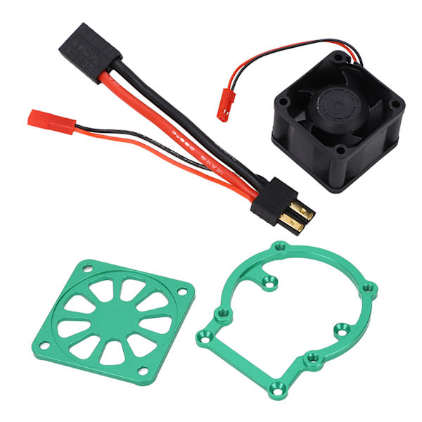 RC kylfläkt aluminiumlegering 21000 rpm RC-motor kylfläns för TRAXXAS 1/8 4WD SLEDGE 8‑12V Grön