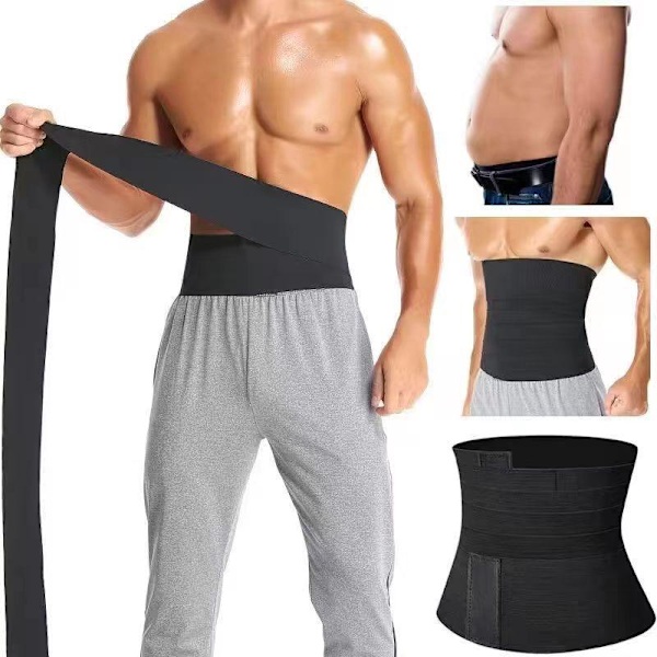 Taljeomslag, slank talje, mavebælte, taljebælte, sportsfitness, elastisk bandage, træning, stram yoga, forlænget bælte 4 meter