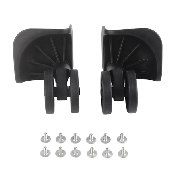 1 par Sort Bagage Rejsekuffert Hjul Drejelig Universal Hjul Nylon til reparationsudskiftning