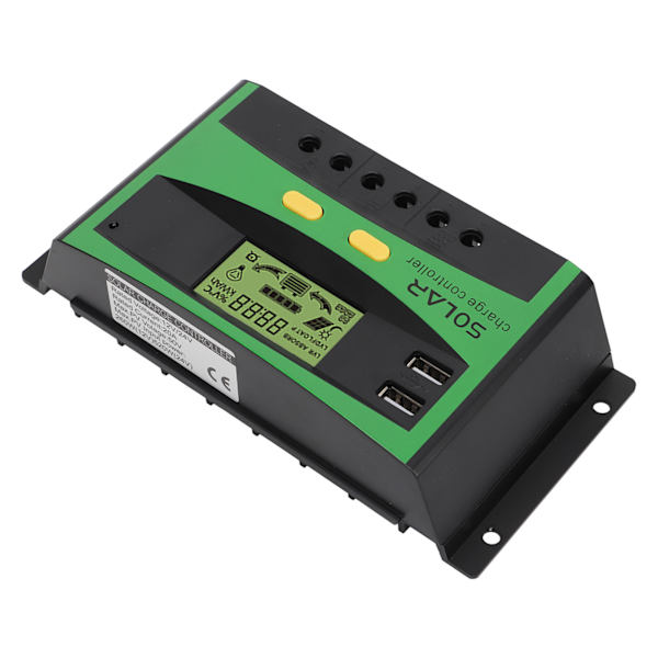 12V 24V Aurinkoenergian Ohjain LCD-näyttö PV-katulamppu Latausohjain Sähköntuotantojärjestelmälle