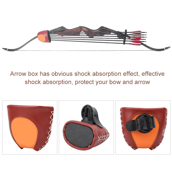 Quick Release 6 pilar Bågskytte Quiver Arrow Förvaringslåda Tillbehör för recurved båge utomhusjakt ConL