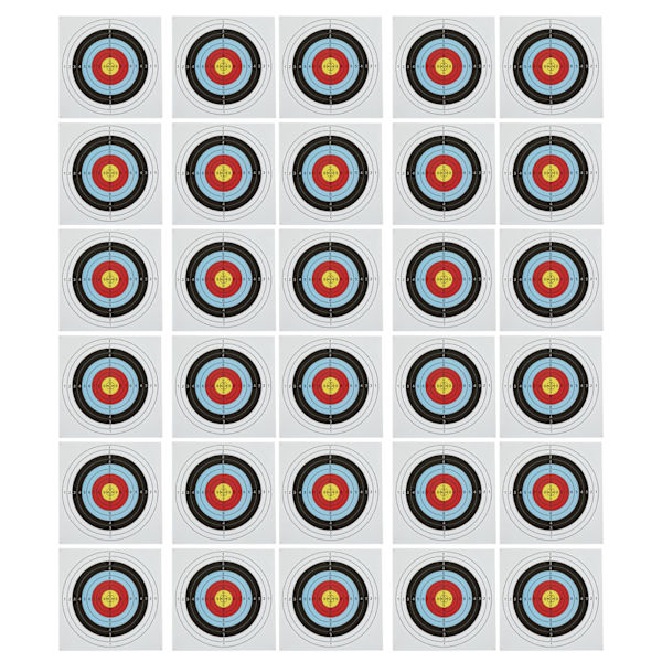 30 stk. bueskydningsmålspapir recurve compound pulley bue helring skydemålspapir
