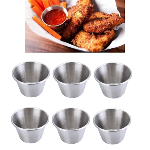 6 st Utomhus vinglas i rostfritt stål okrossbart 70 ml bärbar vinkopp för camping