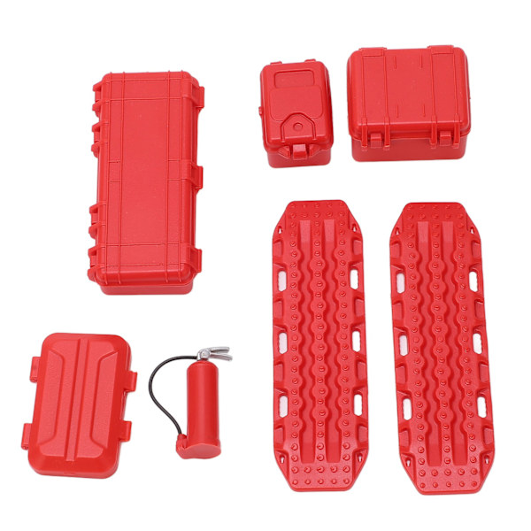 RC-auton simulointikoristesarja Simulointi Matkalaukku Työkalupakki Sammutin Escape Board -sarja 1/18 1/24 RC-autoille Punainen